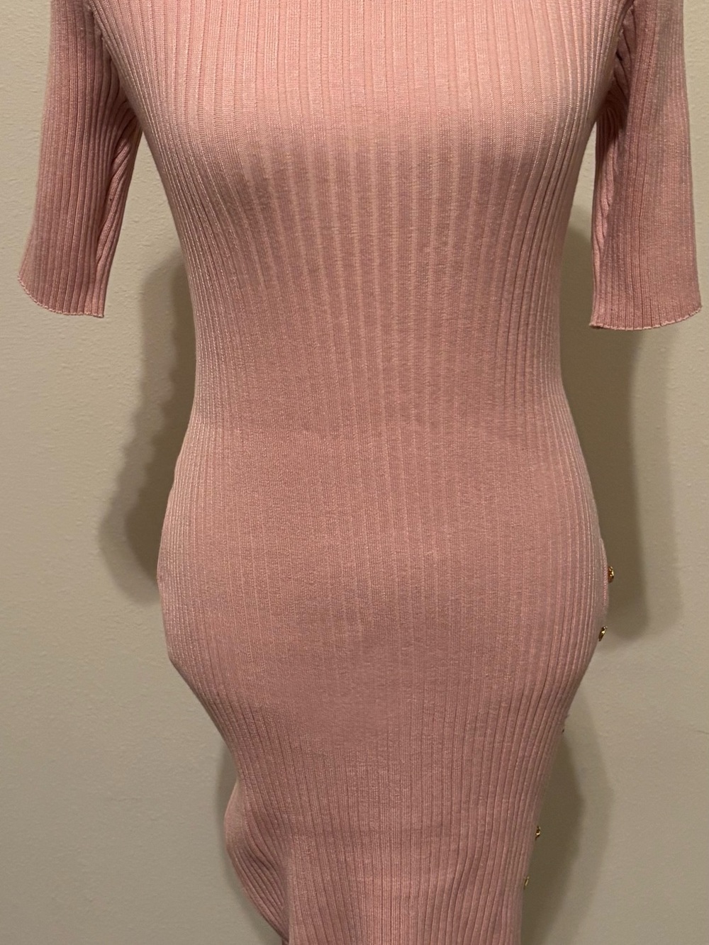 No Boundaries Dusty Rose Ribbed Midi Dress